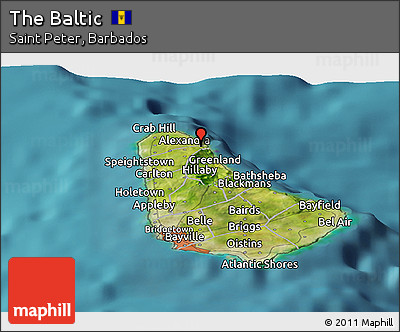 Satellite Panoramic Map of the Baltic