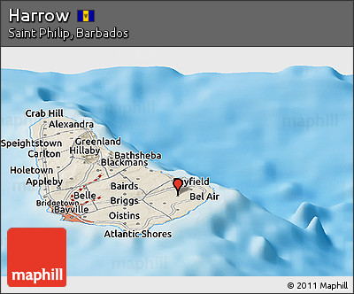 Shaded Relief Panoramic Map of Harrow