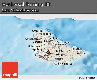 Shaded Relief Panoramic Map of Hothersal Turning