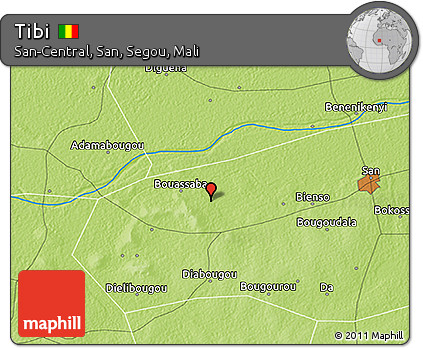 Physical 3D Map of Tibi