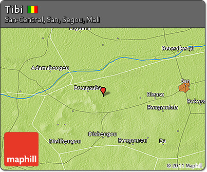 Physical 3D Map of Tibi