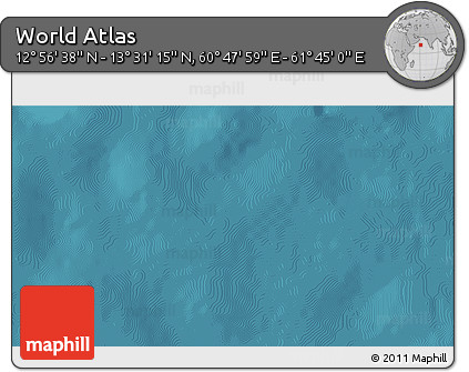 Satellite 3D Map of the Area around 13° 13' 56" N, 61° 16' 29" E