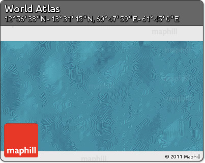 Satellite 3D Map of the Area around 13° 13' 56" N, 61° 16' 29" E