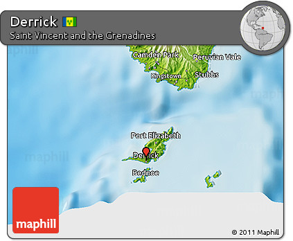 Physical 3D Map of Derrick