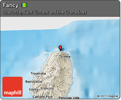Shaded Relief 3D Map of Fancy