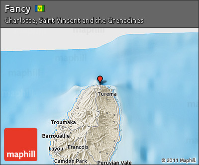 Shaded Relief 3D Map of Fancy