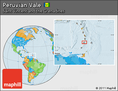 Political Location Map of Peruvian Vale