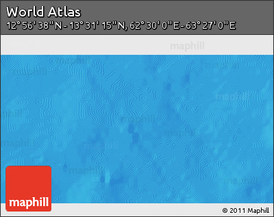 Physical 3D Map of the Area around 13° 13' 56" N, 62° 58' 30" E