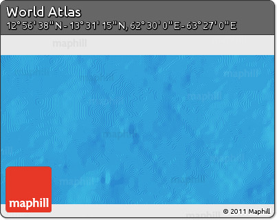 Physical 3D Map of the Area around 13° 13' 56" N, 62° 58' 30" E
