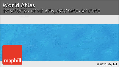 Physical Panoramic Map of the Area around 13° 13' 56" N, 65° 31' 30" E