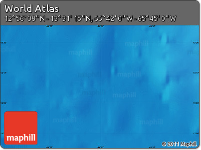 Physical Map of the Area around 13° 13' 56" N, 66° 13' 29" W