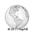 Outline Map of the Area around 13° 13' 56" N, 66° 13' 29" W, rectangular outline