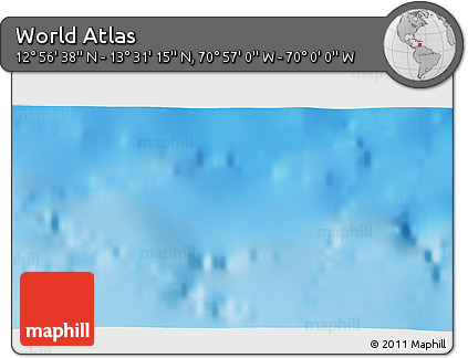 Physical 3D Map of the Area around 13° 13' 56" N, 70° 28' 29" W