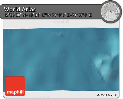 Satellite 3D Map of the Area around 13° 13' 56" N, 71° 28' 29" E