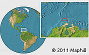 Satellite Location Map of the area around 13° 13' 56" N, 72° 10' 30" W