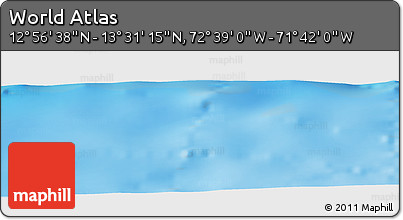 Shaded Relief Panoramic Map of the Area around 13° 13' 56" N, 72° 10' 30" W