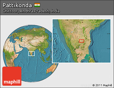 Satellite Location Map of Pattikonda