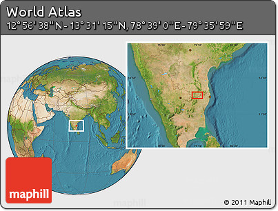 Satellite Location Map of the Area around 13° 13' 56" N, 79° 7' 30" E