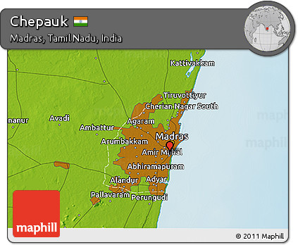 Physical 3D Map of Chepauk