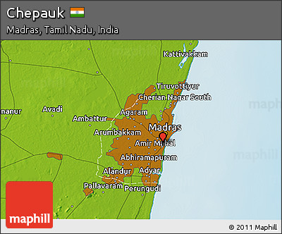 Physical 3D Map of Chepauk