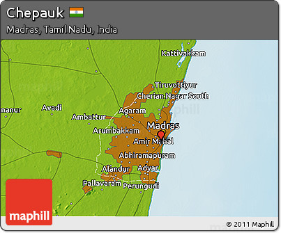 Physical 3D Map of Chepauk