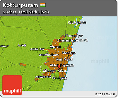 Physical 3D Map of Kotturpuram