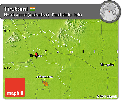 Physical Map of Tiruttani