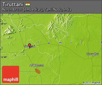 Physical Map of Tiruttani