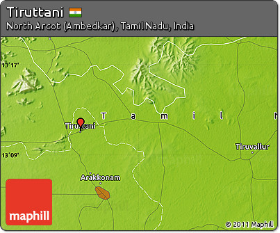 Physical Map of Tiruttani