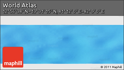 Physical Panoramic Map of the Area around 13° 13' 56" N, 81° 40' 30" E
