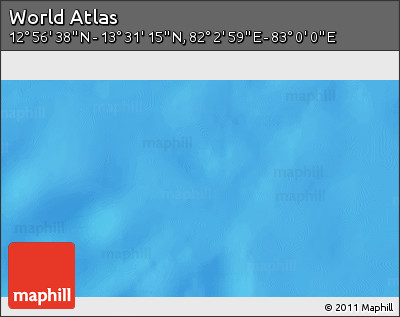 Physical 3D Map of the Area around 13° 13' 56" N, 82° 31' 30" E