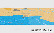 Political Panoramic Map of the area around 13° 13' 56" N, 84° 4' 29" W