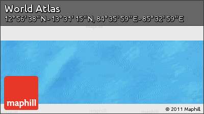 Physical Panoramic Map of the Area around 13° 13' 56" N, 85° 4' 29" E