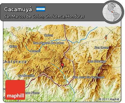 Physical 3D Map of Cacamuyá