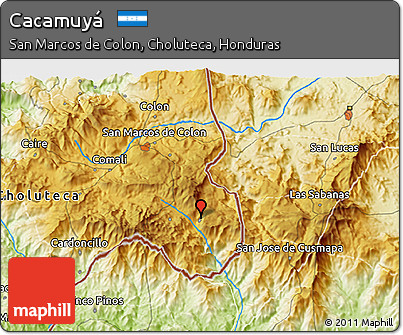 Physical 3D Map of Cacamuyá