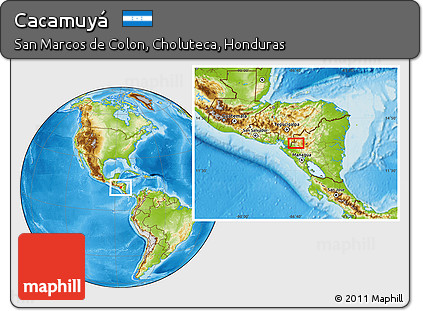 Physical Location Map of Cacamuyá