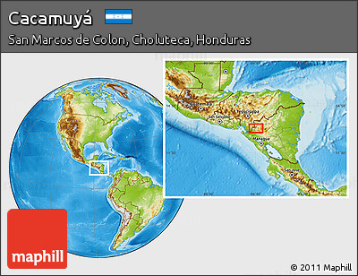 Physical Location Map of Cacamuyá