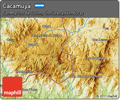 Physical Map of Cacamuyá