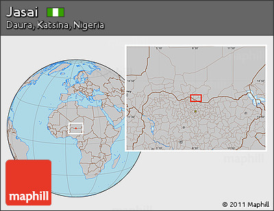 Gray Location Map of Jasai