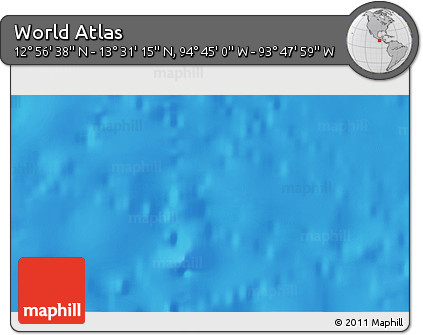 Physical 3D Map of the Area around 13° 13' 56" N, 94° 16' 30" W