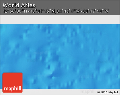 Physical 3D Map of the Area around 13° 13' 56" N, 94° 16' 30" W