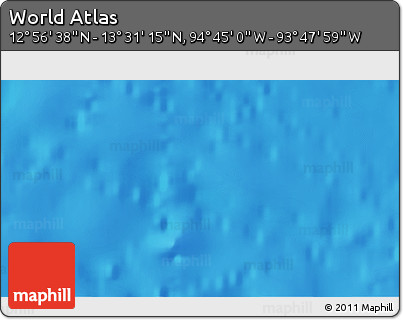 Physical 3D Map of the Area around 13° 13' 56" N, 94° 16' 30" W