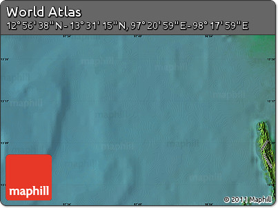Satellite Map of the Area around 13° 13' 56" N, 97° 49' 29" E