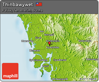 Physical 3D Map of Thinbawywet