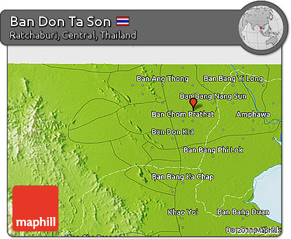 Physical 3D Map of Ban Don Ta Son