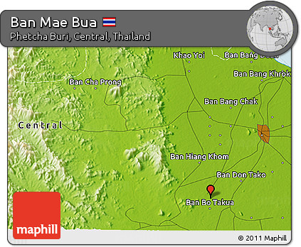 Physical 3D Map of Ban Mae Bua