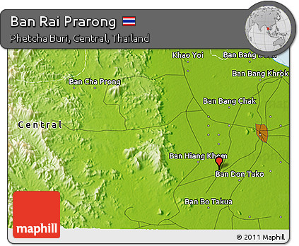 Physical 3D Map of Ban Rai Prarong