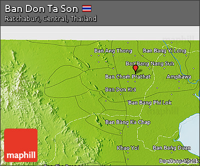 Physical 3D Map of Ban Don Ta Son