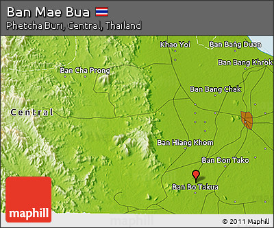 Physical 3D Map of Ban Mae Bua