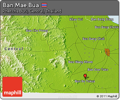 Physical 3D Map of Ban Mae Bua